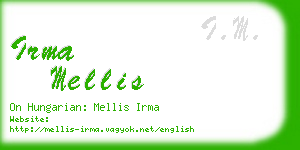 irma mellis business card